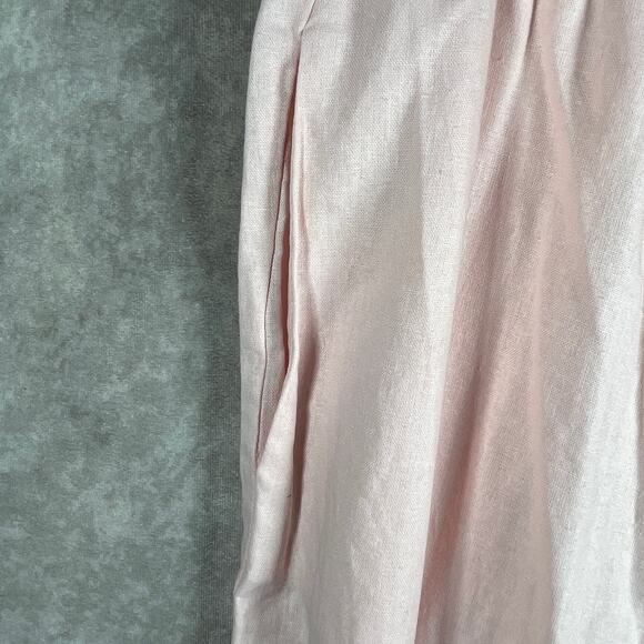 Eloquii Elements Paperbag Pants Womens Size 22 Pink Linen Blend High Waisted NEW - Picture 4 of 12